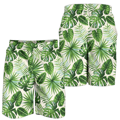 Palm Leaf Pattern Print Design A01 Mens Shorts
