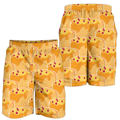 Pancake Pattern Print Design A04 Mens Shorts
