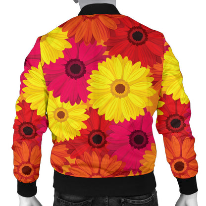Gerberas Pattern Print Design GB05 Men Bomber Jacket