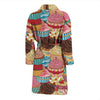 Cupcake Pattern Print Design CP01 Men Bathrobe