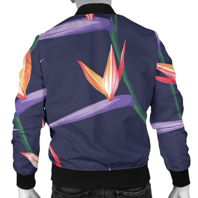 Bird Of Paradise Pattern Print Design BOP015 Men Bomber Jacket