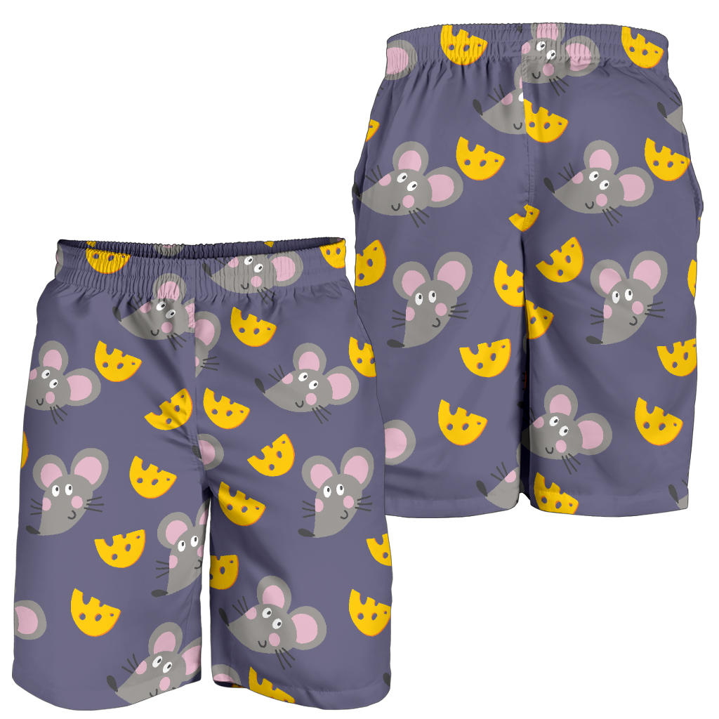 Rat With Cheese Pattern Print Design 01 Mens Shorts