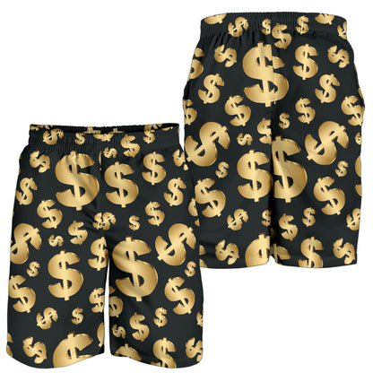 Dollar Pattern Print Design DO04 Mens Shorts