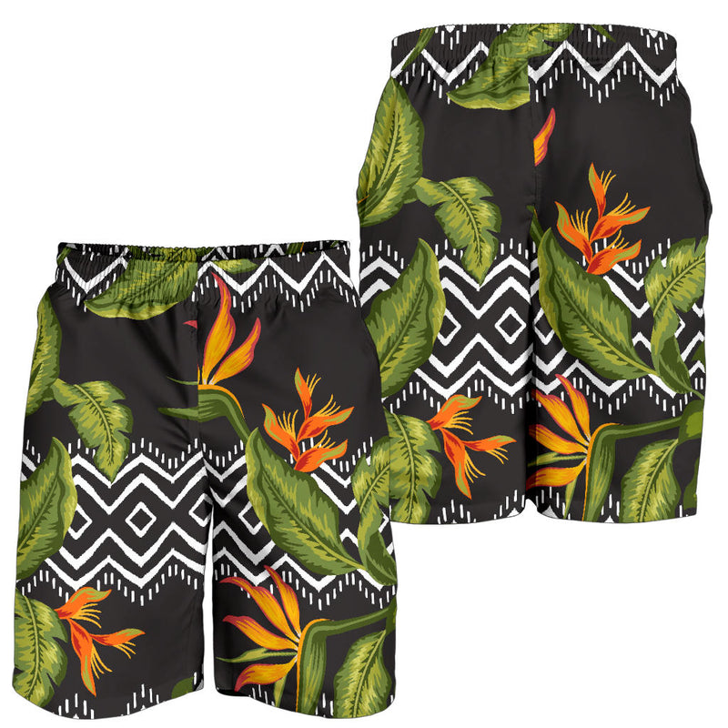 Bird Of Paradise Pattern Print Design BOP07 Mens Shorts