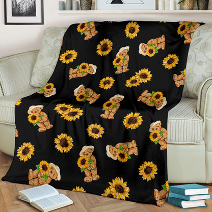Sunflower Pattern Print Design SF016 Fleece Blanket