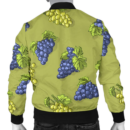 Grape Pattern Print Design GP08 Men Bomber Jacket