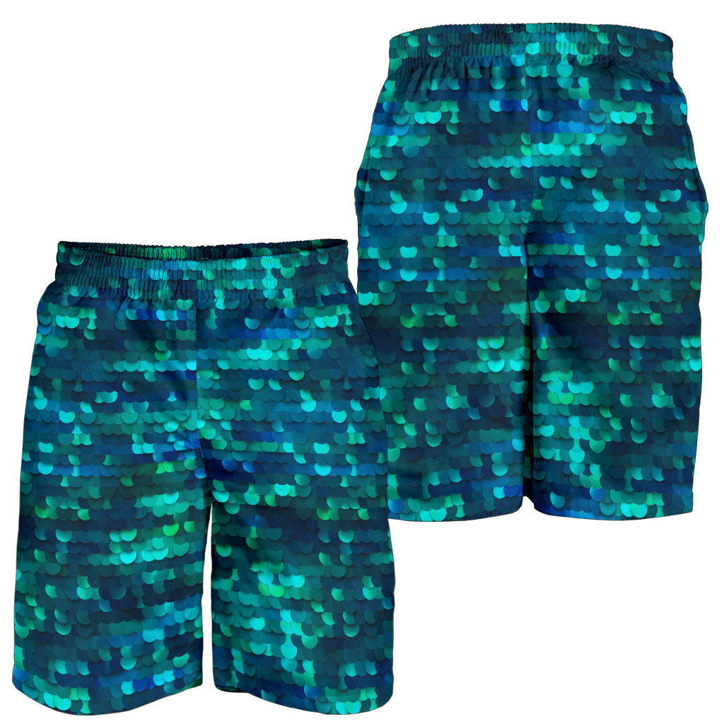 Mermaid Scales Pattern Print Design 06 Mens Shorts
