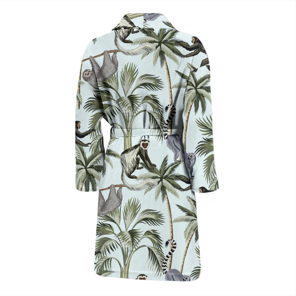 Rainforest Pattern Print Design RF04 Men Bathrobe