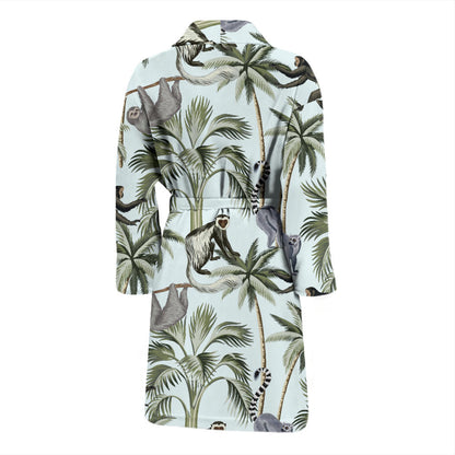 Rainforest Pattern Print Design RF04 Men Bathrobe