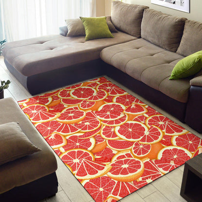 Grapefruit Pattern Print Design GF02 Area Rugs