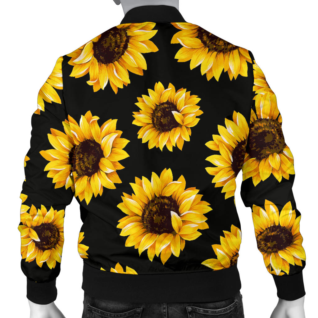 Sunflower Pattern Print Design SF05 Men Bomber Jacket