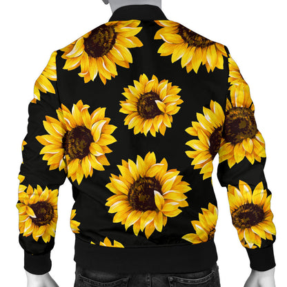 Sunflower Pattern Print Design SF05 Men Bomber Jacket