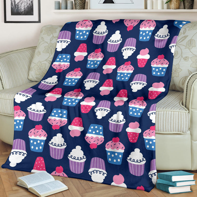 Cupcake Pattern Print Design CP04 Fleece Blanket