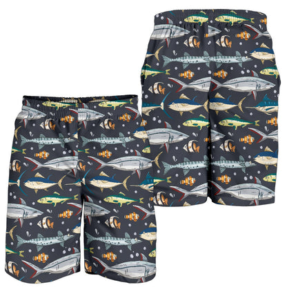 Swordfish Pattern Print Design 04 Mens Shorts
