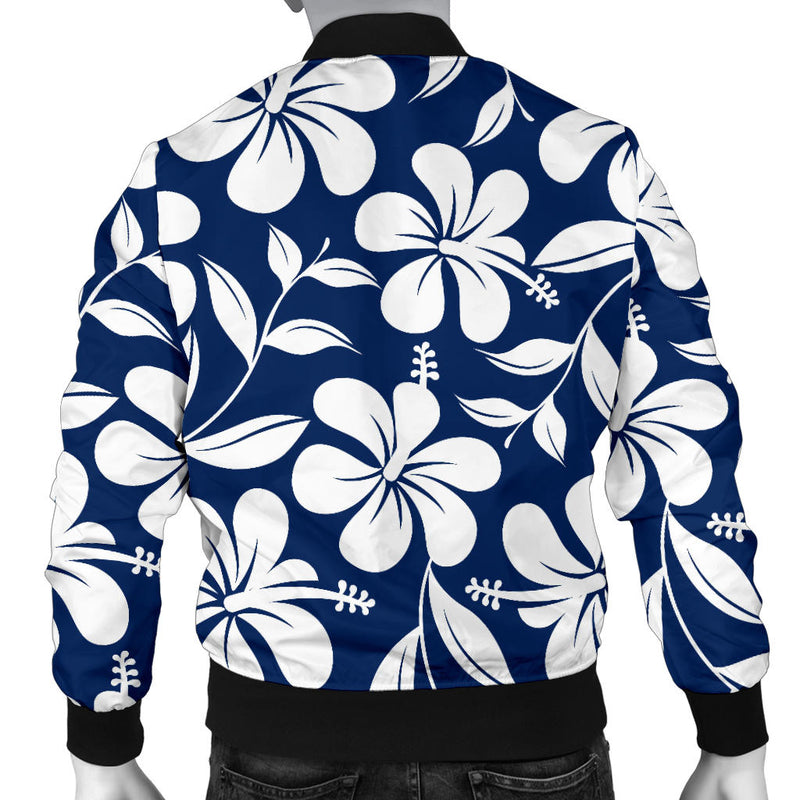 Hibiscus Pattern Print Design HB031 Men Bomber Jacket