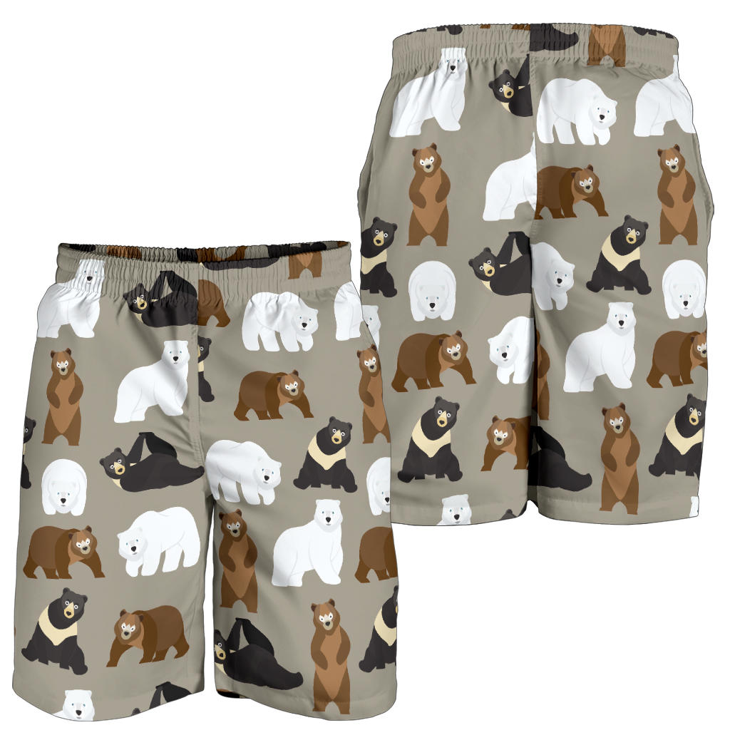 Bear Pattern Print Design BE03 Mens Shorts