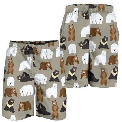 Bear Pattern Print Design BE03 Mens Shorts