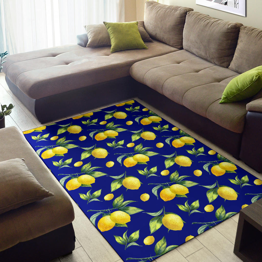 Lemon Pattern Print Design LM06 Area Rugs