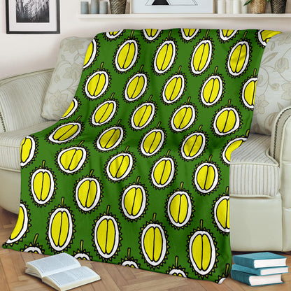 Durian Pattern Print Design DR01 Fleece Blanket