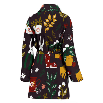 Gardening Pattern Print Design G05 Women Bathrobe