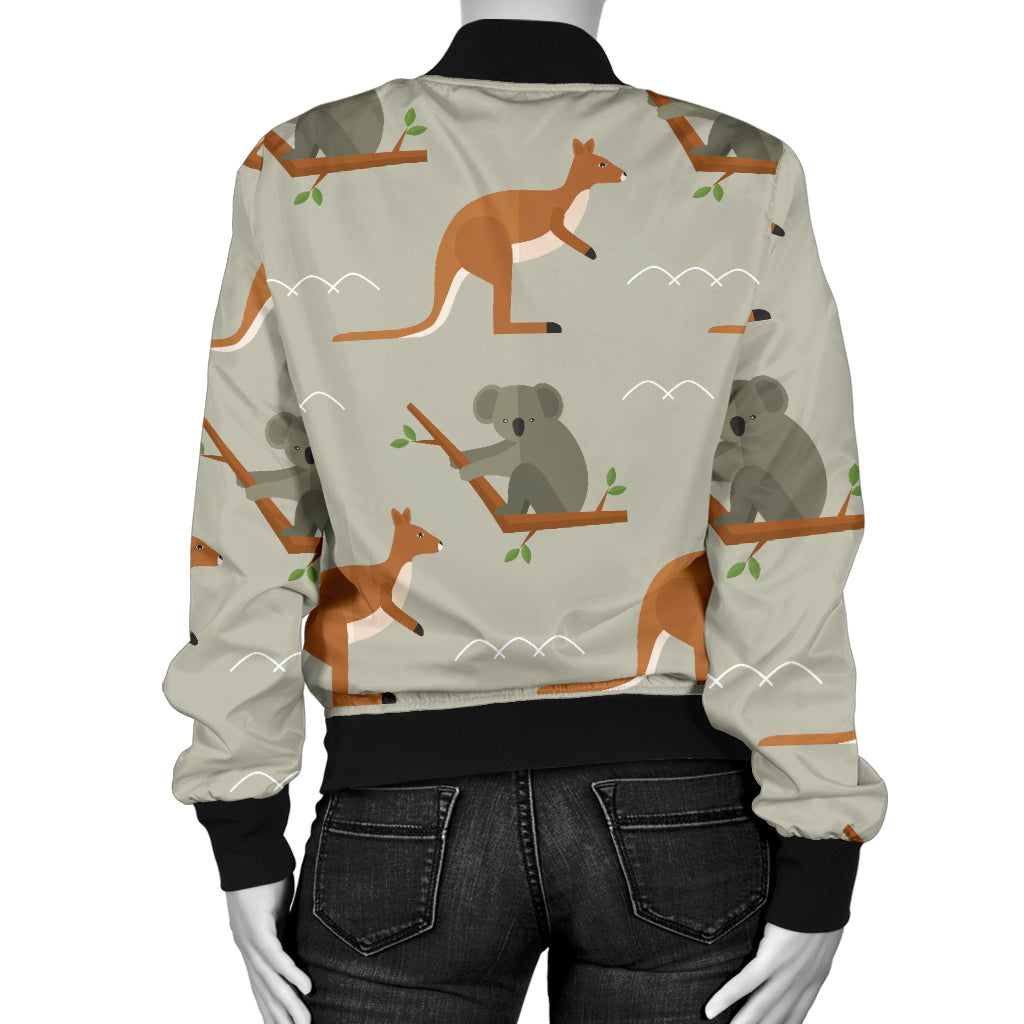 Koala Pattern Print Design 03 Women's Bomber Jacket