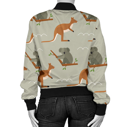 Koala Pattern Print Design 03 Women's Bomber Jacket