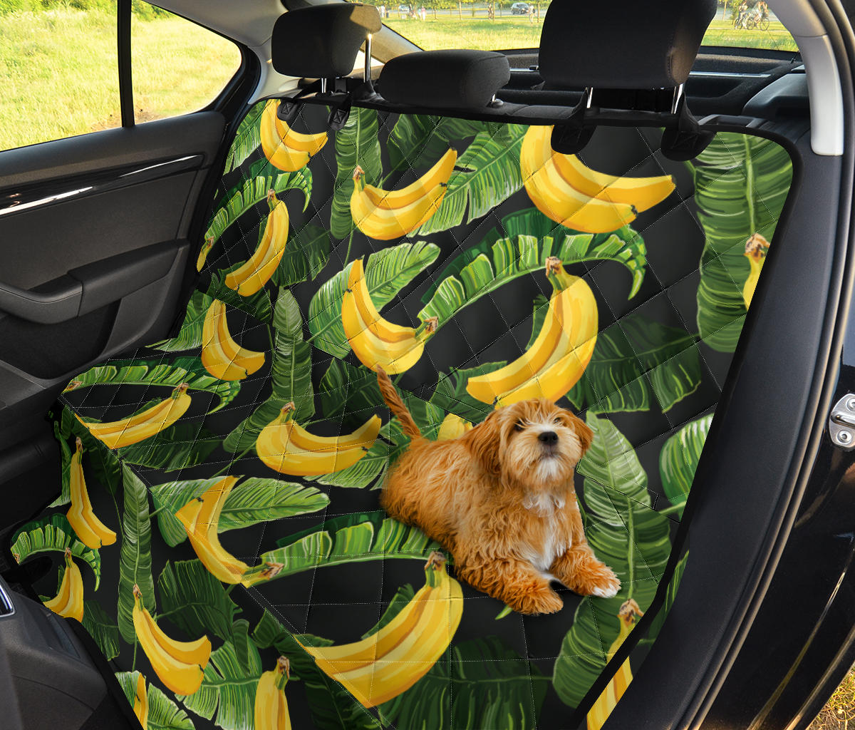 Banana Pattern Print Design BA01 Rear Dog  Seat Cover