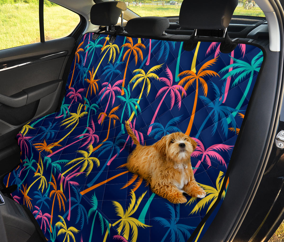 Palm Tree Pattern Print Design PT013 Rear Dog  Seat Cover