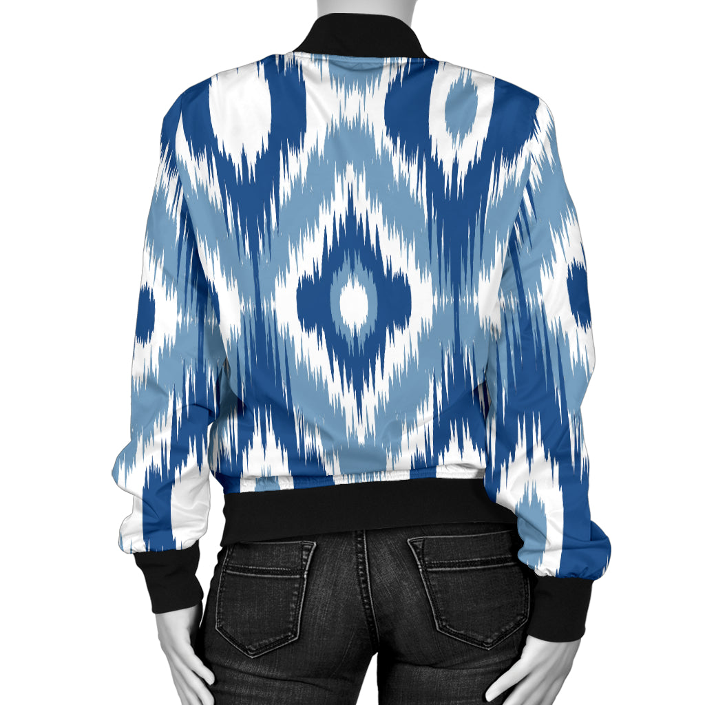 Ikat Pattern Print Design 03 Women's Bomber Jacket