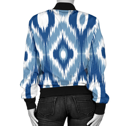 Ikat Pattern Print Design 03 Women's Bomber Jacket