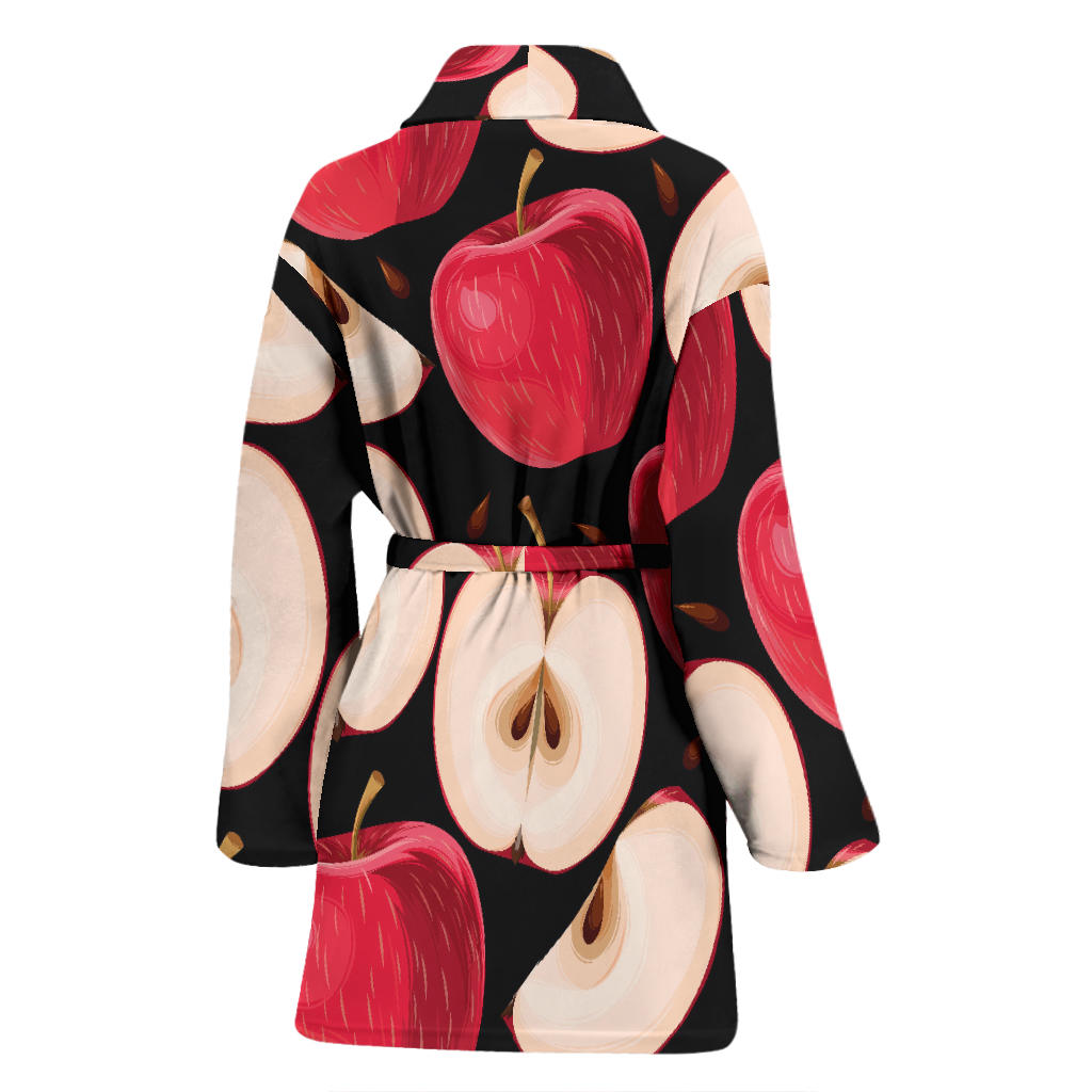 Apple Pattern Print Design AP02 Women Bathrobe