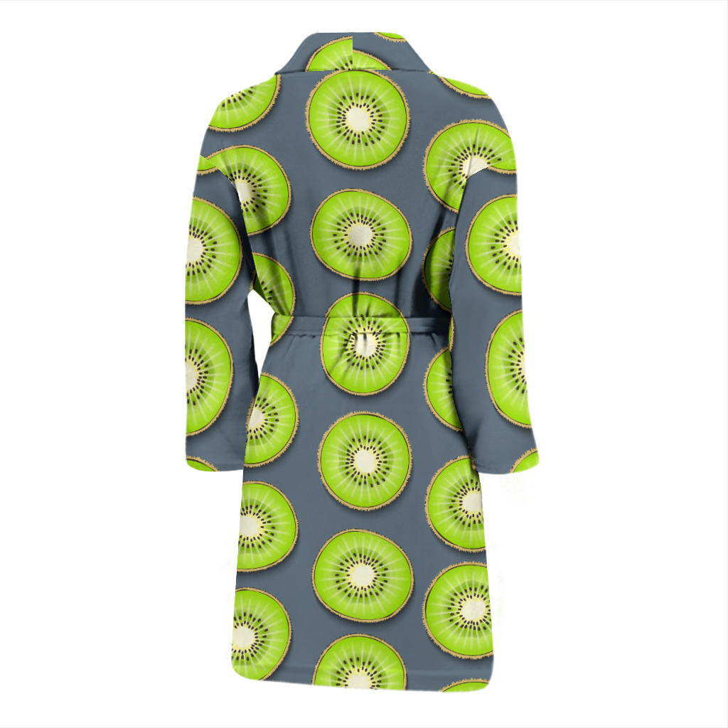 Kiwi Pattern Print Design KW06 Men Bathrobe