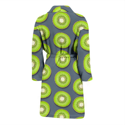 Kiwi Pattern Print Design KW06 Men Bathrobe