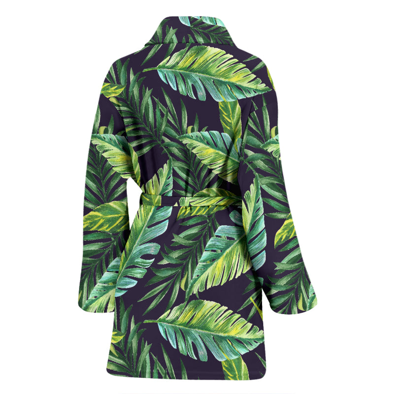 Tropical Flower Pattern Print Design TF06 Women Bathrobe