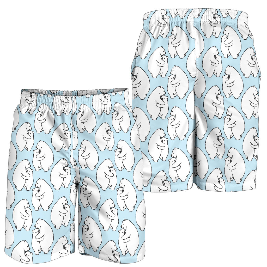 Polar Bear Pattern Print Design PB08 Mens Shorts