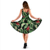 Bird Of Paradise Pattern Print Design BOP05 Midi Dress