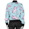 Donut Unicorn Pattern Print Design DN016 Women Bomber Jacket