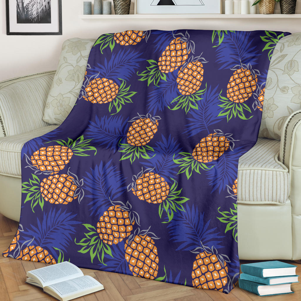 Pineapple Pattern Print Design PP02 Fleece Blanket