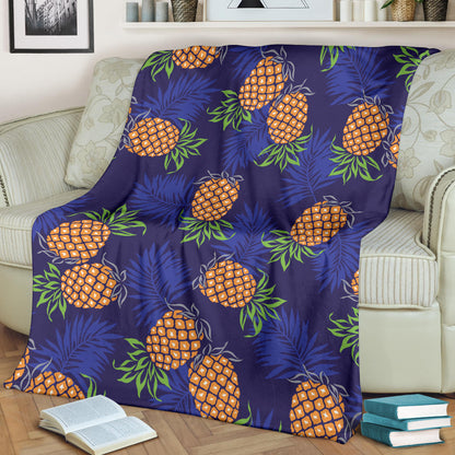 Pineapple Pattern Print Design PP02 Fleece Blanket