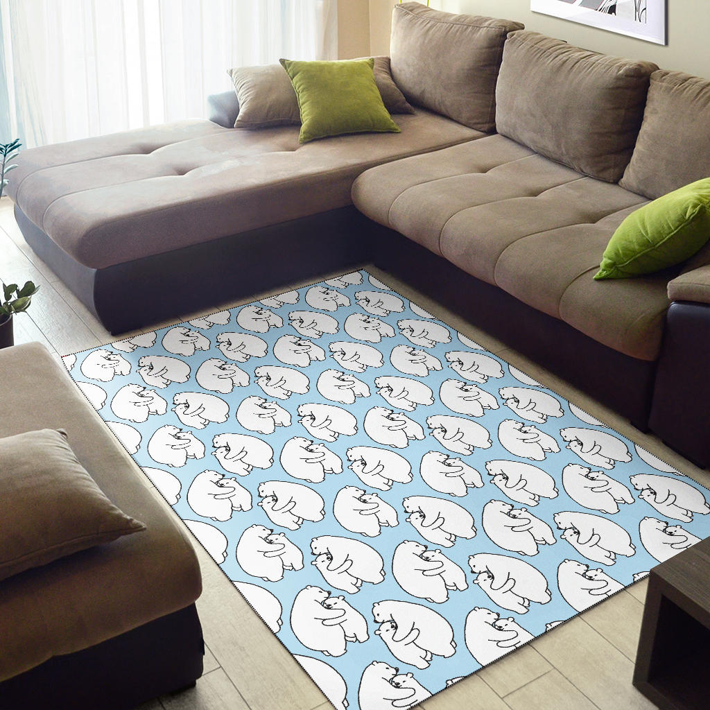 Polar Bear Pattern Print Design PB08 Area Rugs