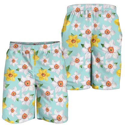 Daffodils Pattern Print Design DF07 Mens Shorts