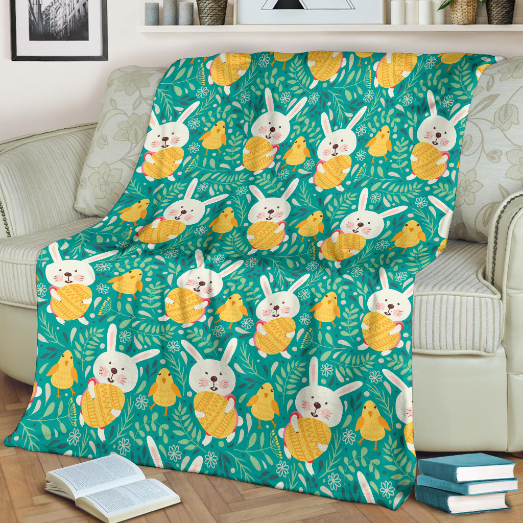 Easter Eggs Pattern Print Design RB02 Fleece Blanket