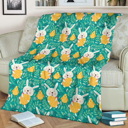 Easter Eggs Pattern Print Design RB02 Fleece Blanket