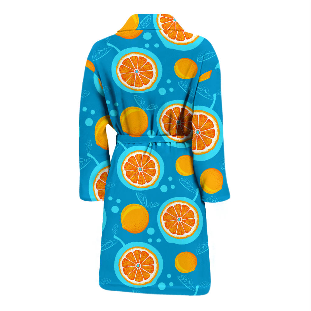 Grapefruit Pattern Print Design GF03 Men Bathrobe