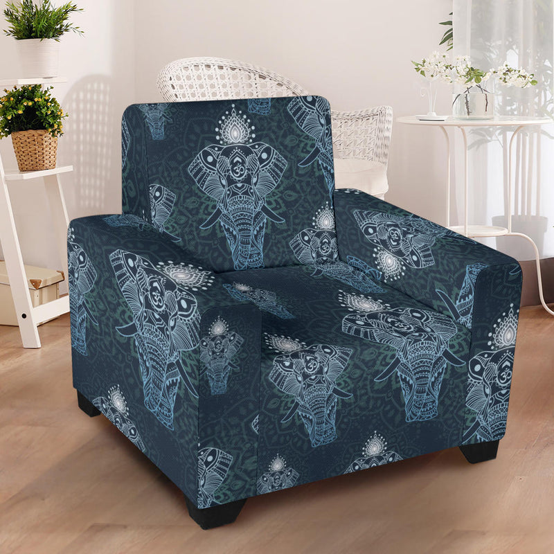 Elephant Mandala Armchair Slipcover