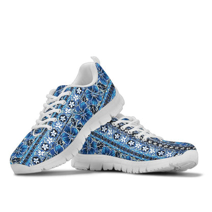 Hawaiian Themed Pattern Print Design H012 Sneakers White Bottom Shoes
