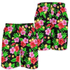 Pink Red Hibiscus Pattern Print Design HB023 Mens Shorts