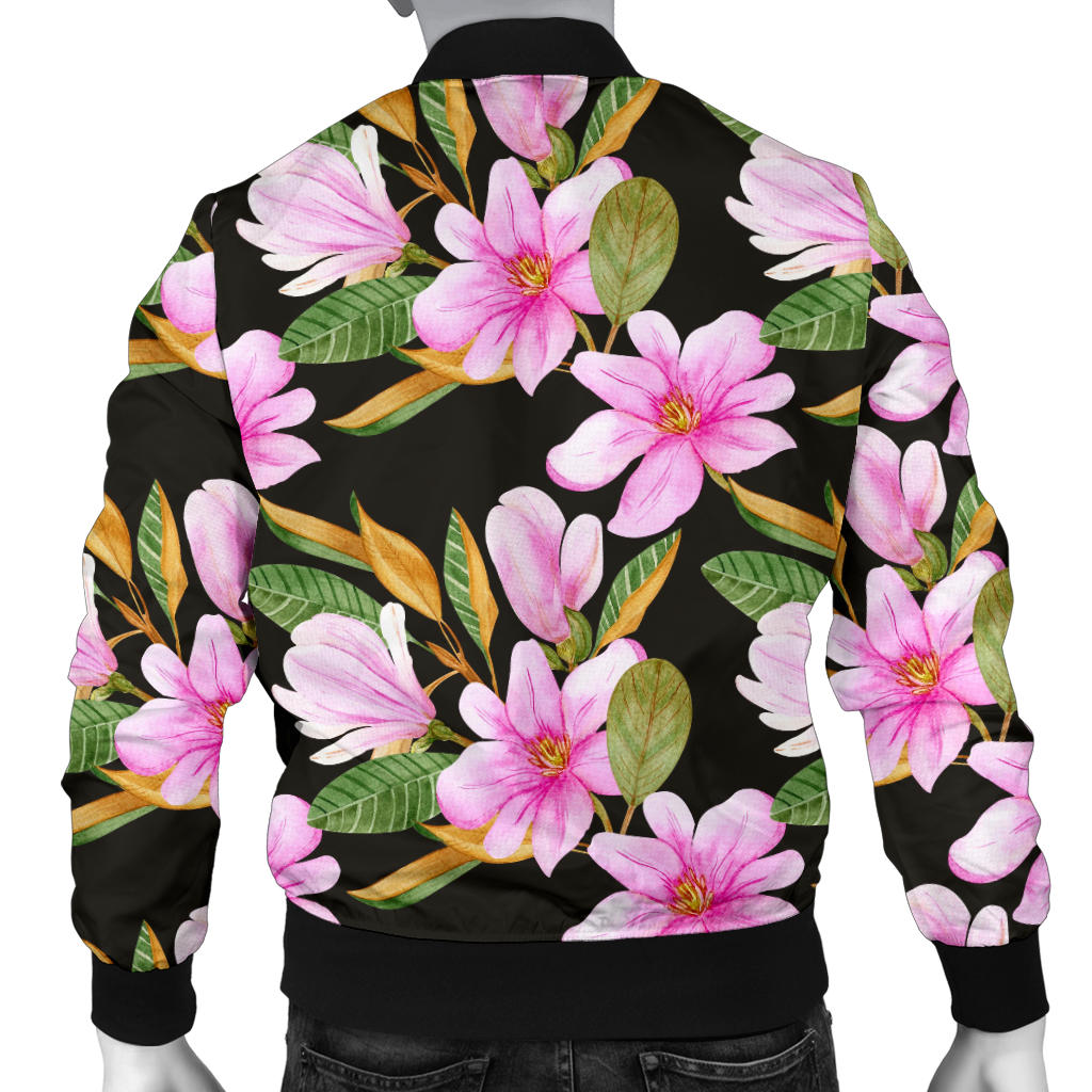 Magnolia Pattern Print Design MAG08 Men Bomber Jacket