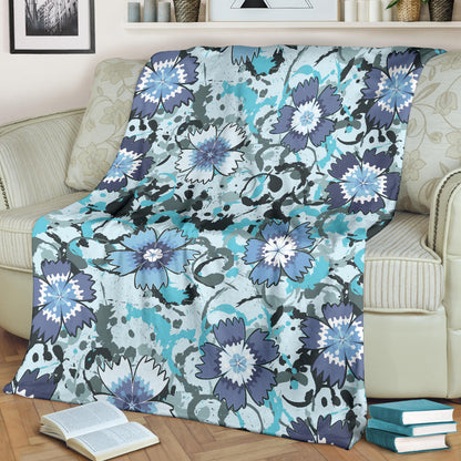 Carnations Pattern Print Design CN04 Fleece Blanket