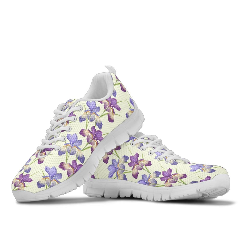 Iris Pattern Print Design IR08 Sneakers White Bottom Shoes
